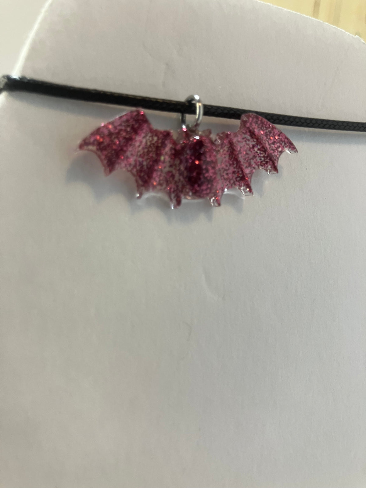 Handmade Resin Bat Pendant Necklaces