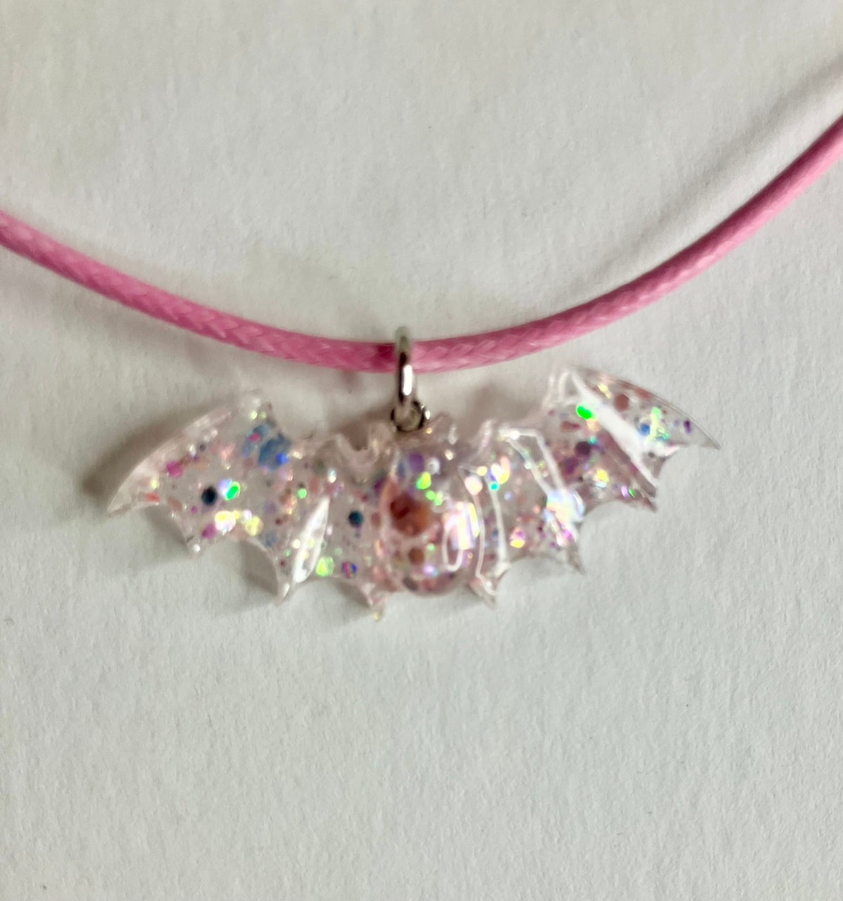 Handmade Resin Bat Pendant Necklaces