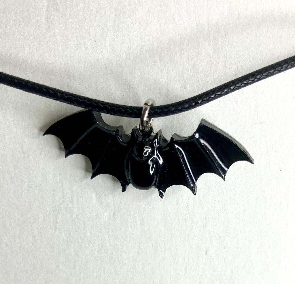 Handmade Resin Bat Pendant Necklaces