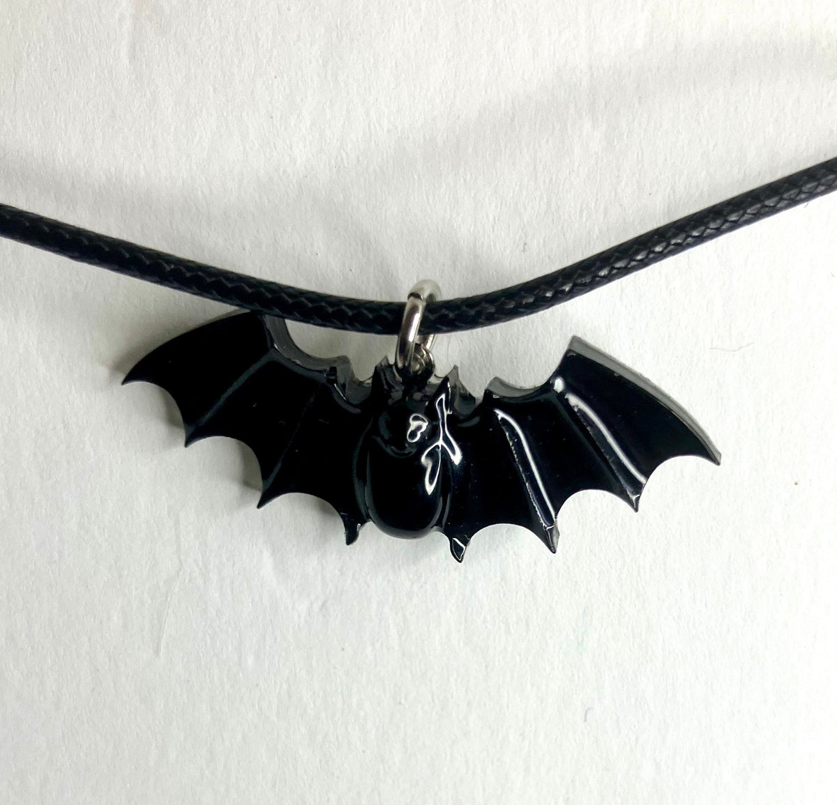 Handmade Resin Bat Pendant Necklaces