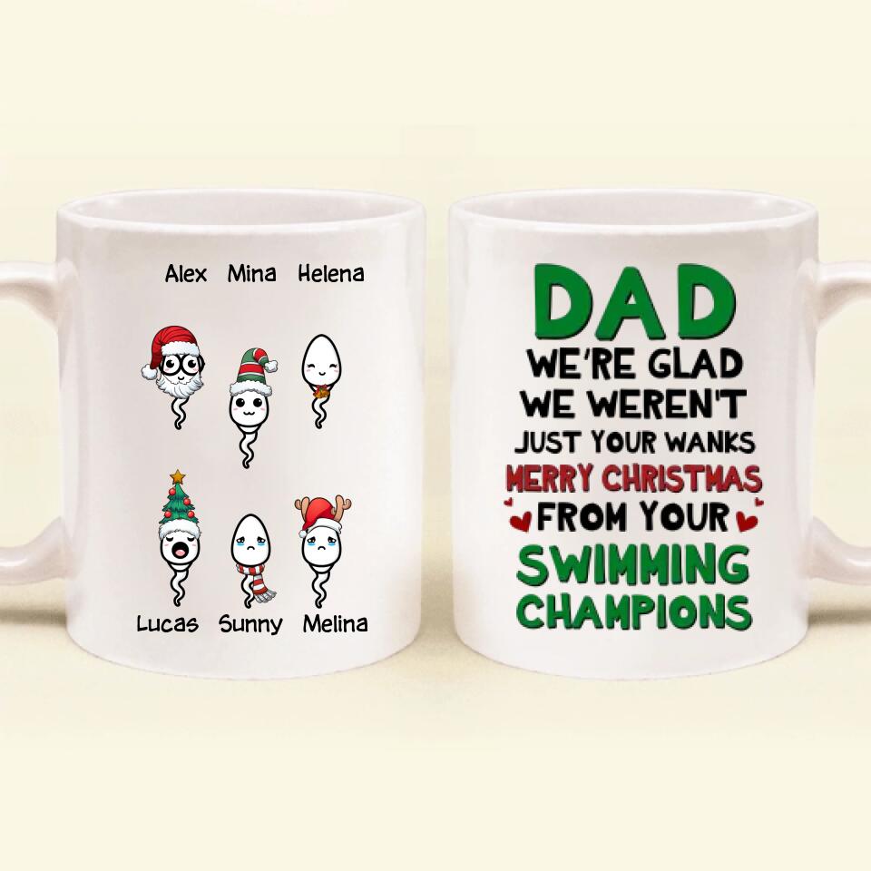 Personalized Christmas Dad Mug - Up to 6 Kids