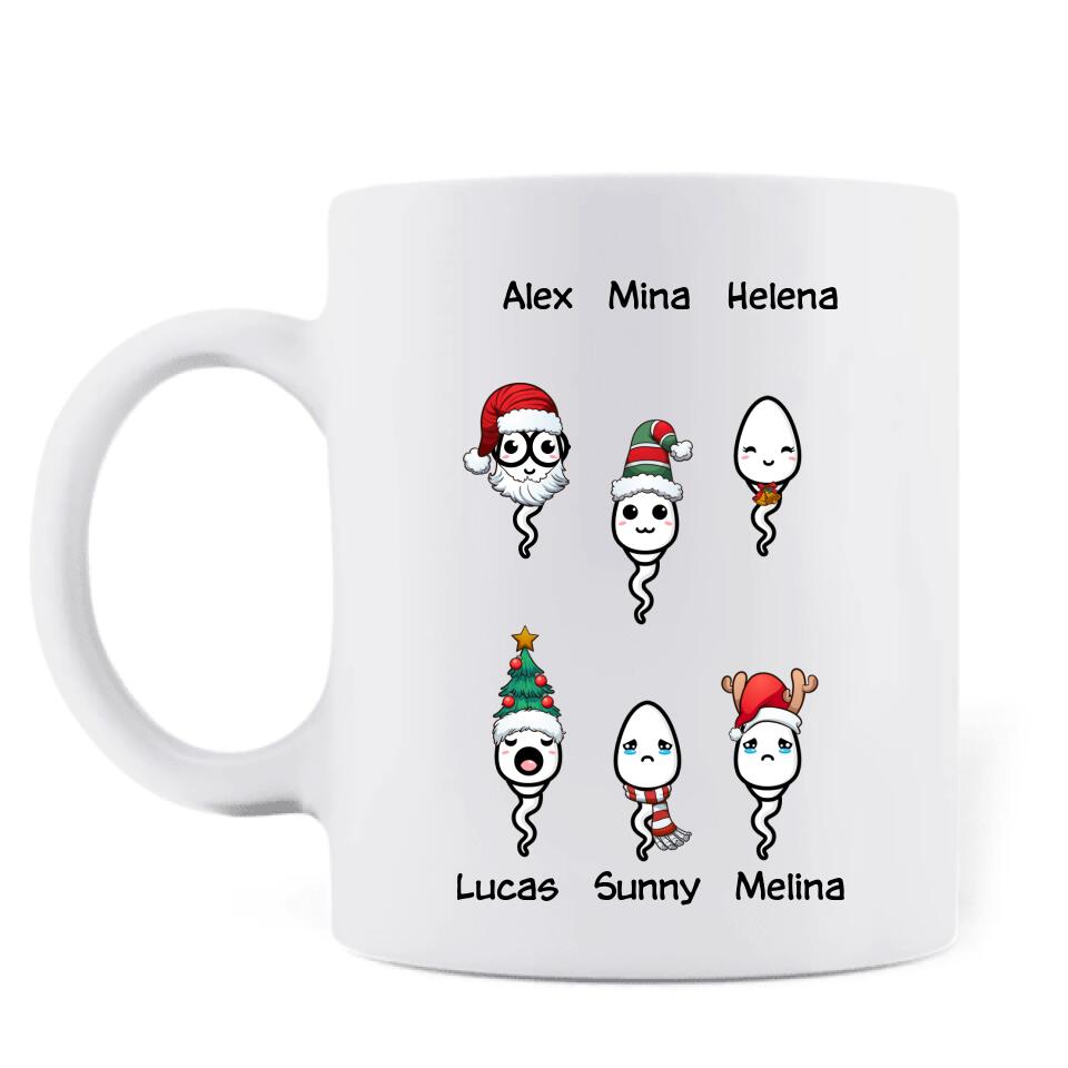 Personalized Christmas Dad Mug - Up to 6 Kids