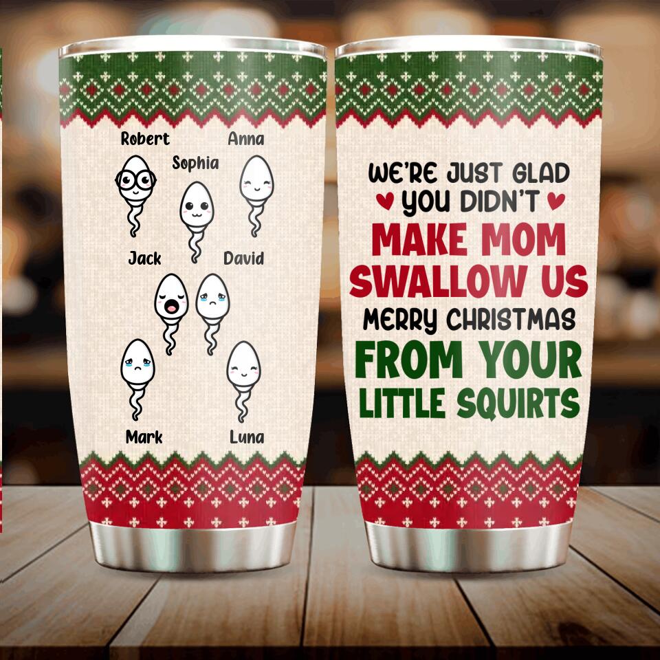 Personalized Christmas Tumbler for Dad - Up to 7 Kids