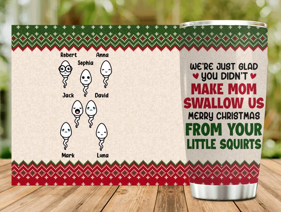 Personalized Christmas Tumbler for Dad - Up to 7 Kids