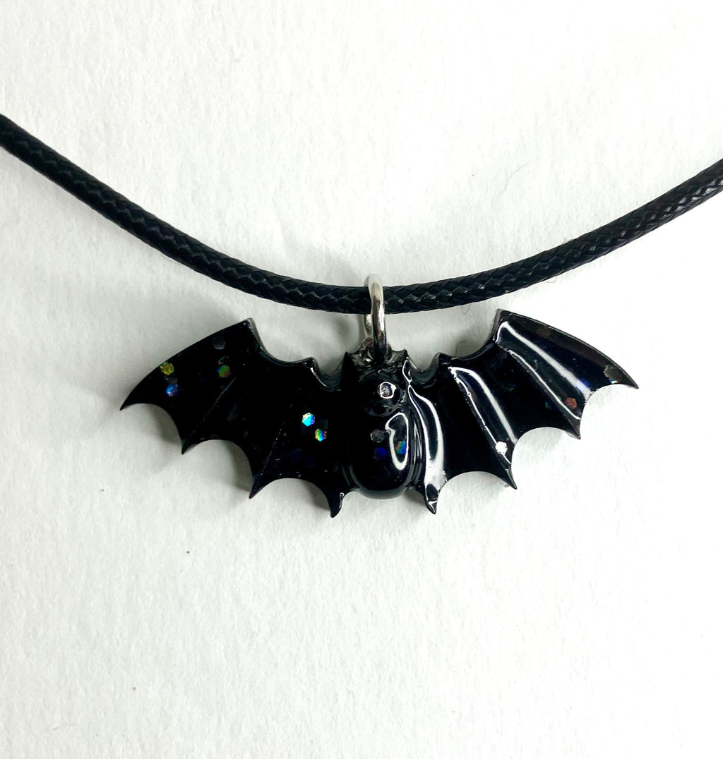 Handmade Resin Bat Pendant Necklaces