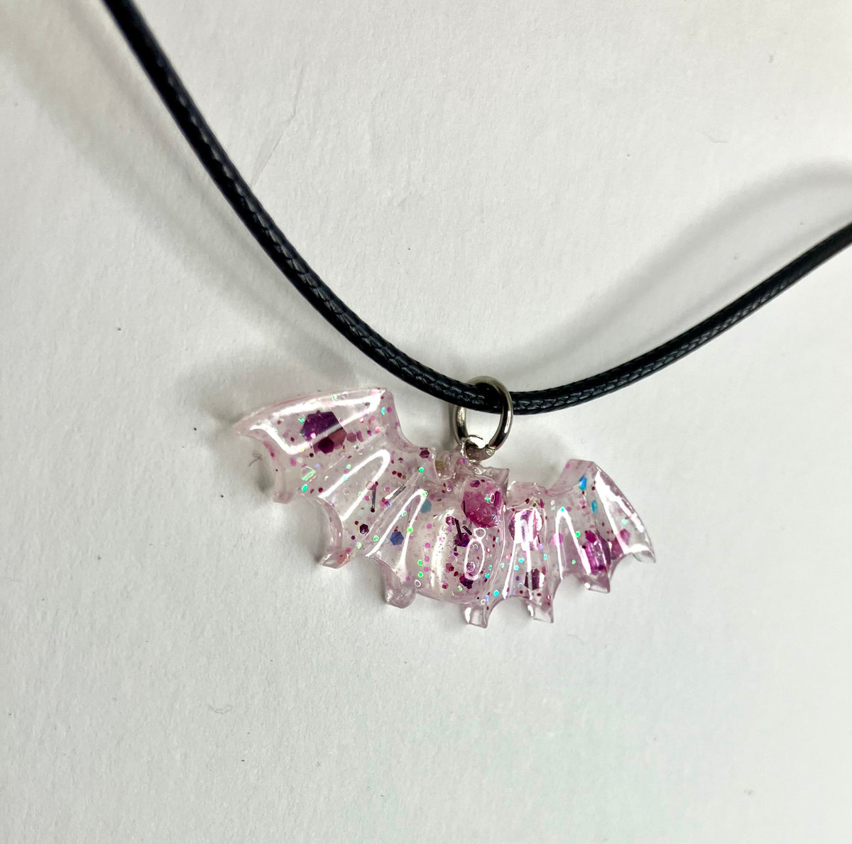 Handmade Resin Bat Pendant Necklaces