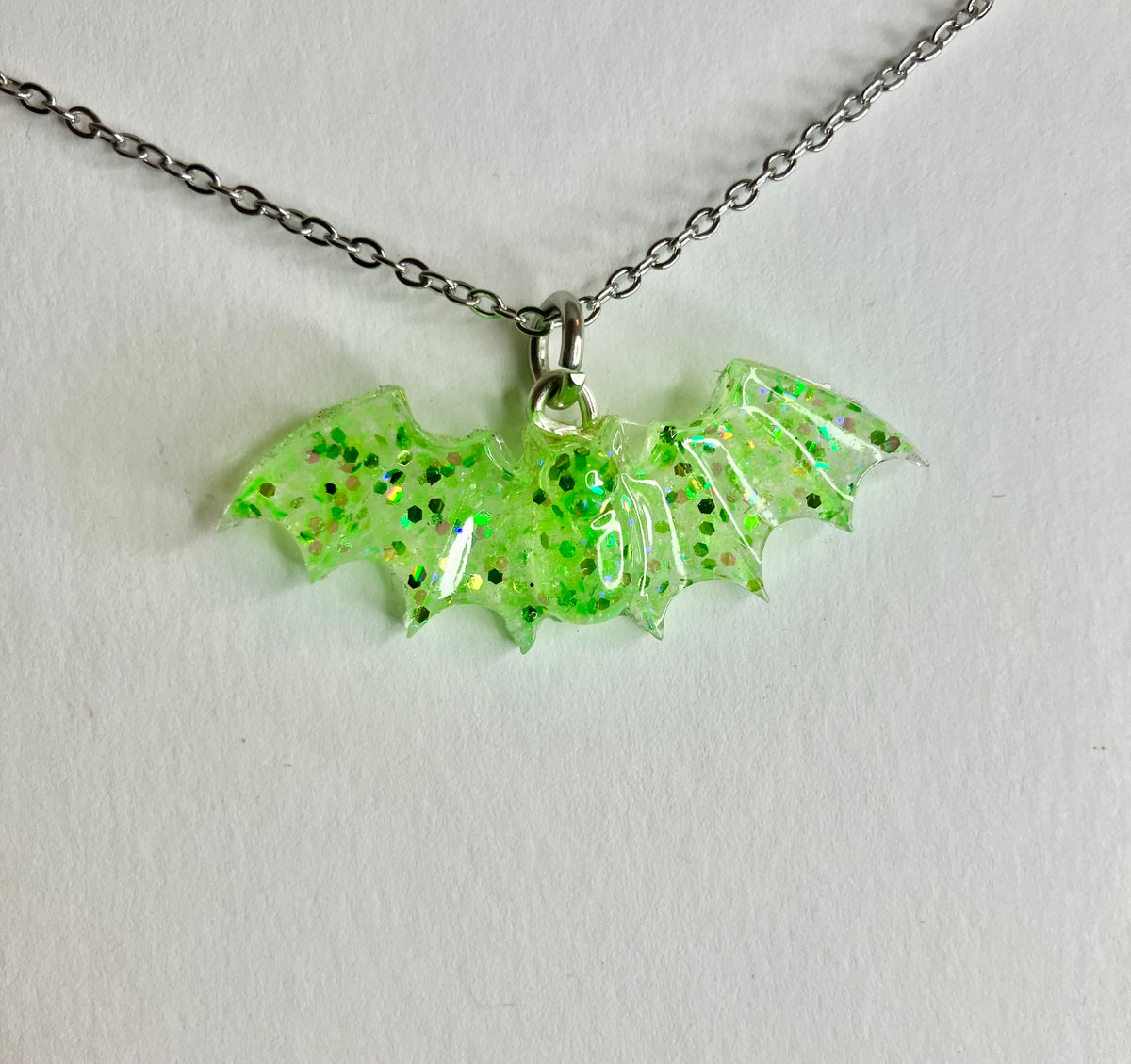Handmade Resin Bat Pendant Necklaces