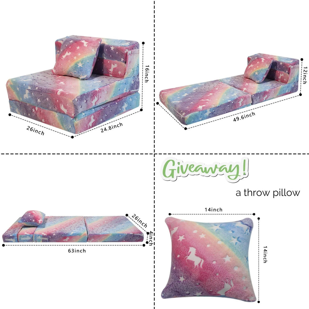 Convertible Kids Foldable Floor Mattress